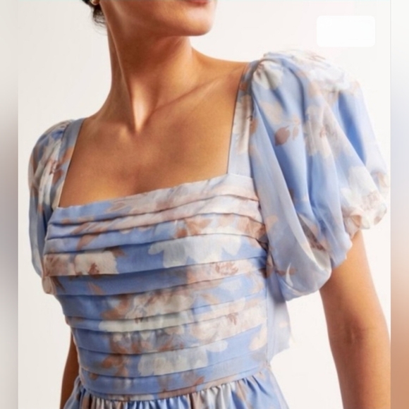 Abercrombie & Fitch Light Blue Floral Maxi Dress - Picture 4 of 8